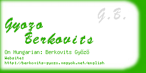 gyozo berkovits business card