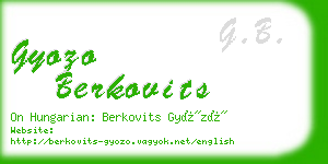 gyozo berkovits business card